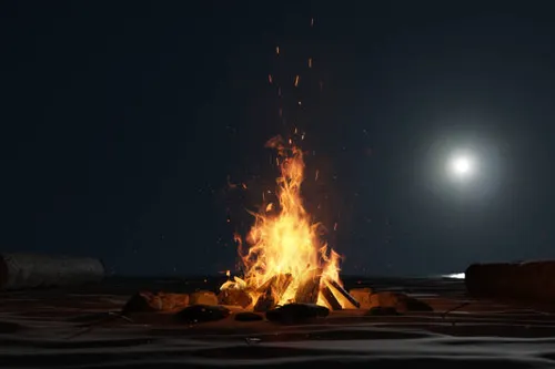 Bonfire dining experience at Ecoescape Mukteshwar with traditional Kumaoni food under starry skies