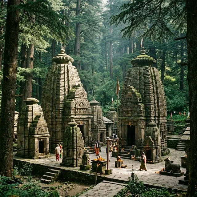 Ancient stone temples of Jageshwar Dham