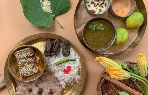Traditional Kumaoni food presentation showcasing authentic Uttarakhand cuisine at Ecoescape
